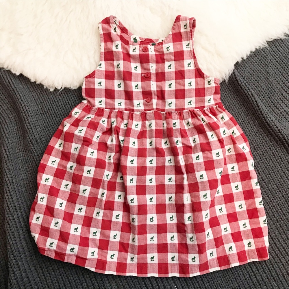 Unique Red Check Rocking Horse Embroidered Top - Picture 6 of 6